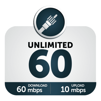 unlimited 60 Mbps internet